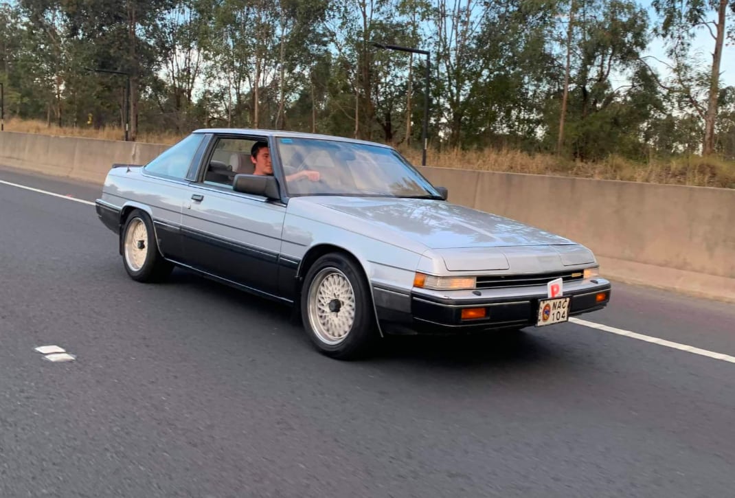 The 929 rolling on the highway
